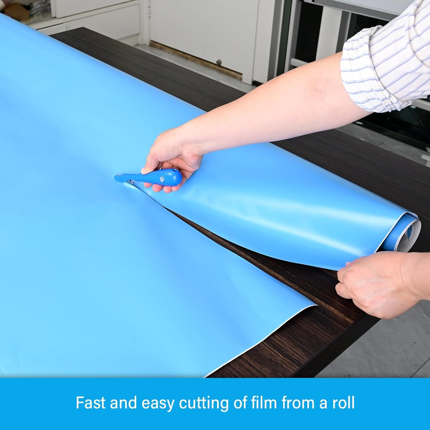 imageGomake Wrapping Paper Cutter 2PCS Gift Wrap Cutter With Blade Storage BoxMagnetic Wrapping Paper Roll Cutter Tool for BirthdayChristmas Paper Gift Wrapping Paper Roll Backing Paper CutterBlueBlue