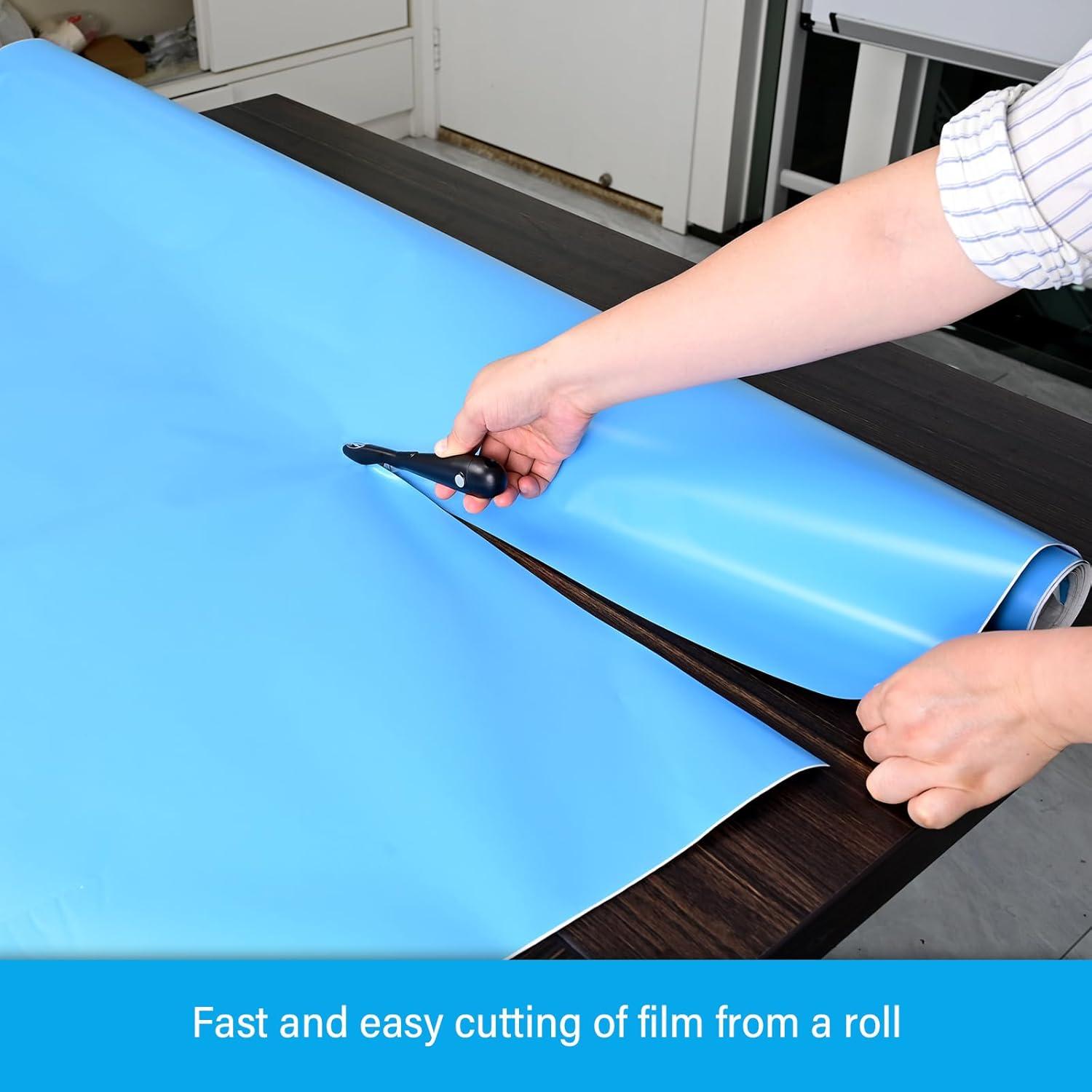 imageGomake Wrapping Paper Cutter 2PCS Gift Wrap Cutter With Blade Storage BoxMagnetic Wrapping Paper Roll Cutter Tool for BirthdayChristmas Paper Gift Wrapping Paper Roll Backing Paper CutterBlueBlack