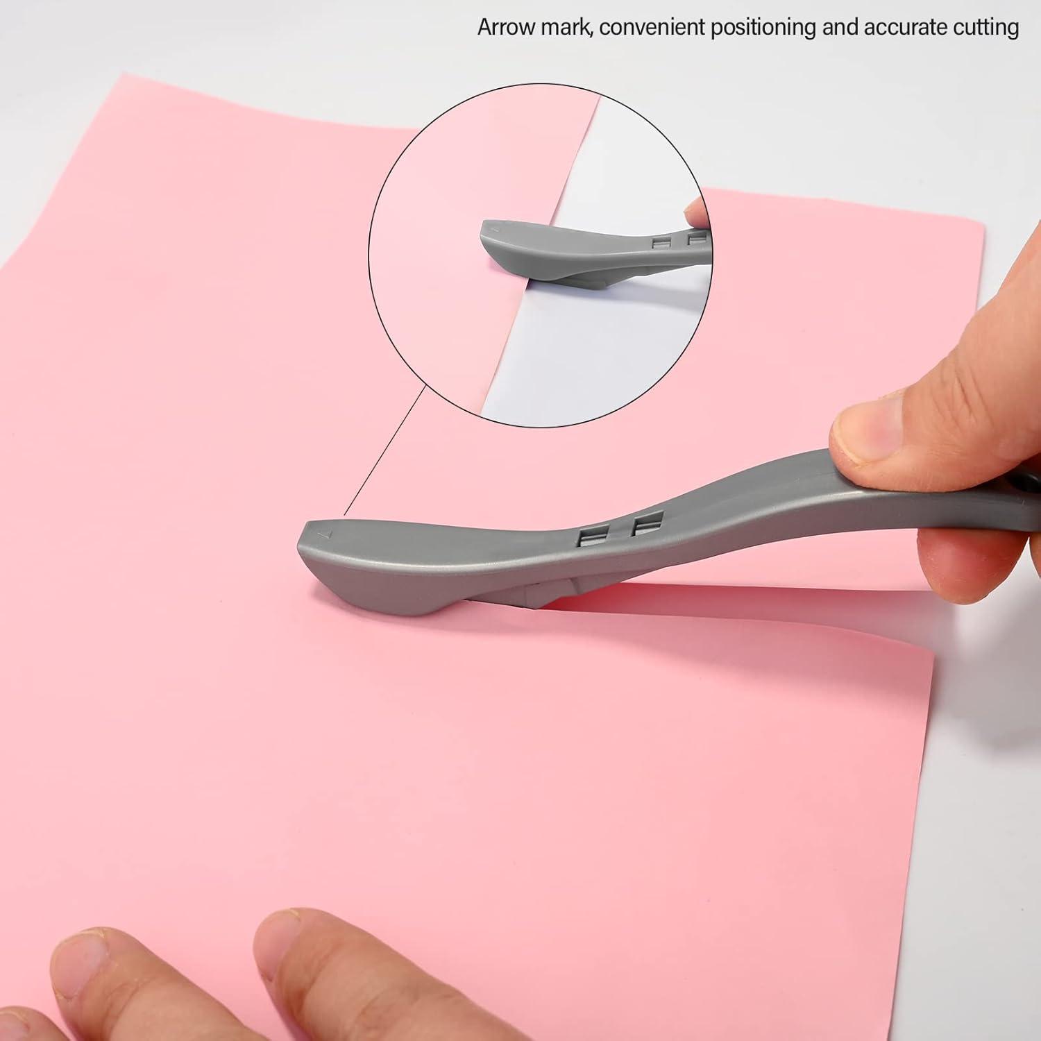 imageGomake Wrapping Paper Cutter 3PCS Gift Wrap CutterConcealed Blade Safety Knife with 10 Replaceable Blade for Birthday Paper Gift Wrapping Paper Roll Cutter and Christmas Wrapping Paper Cutter ToolGrey