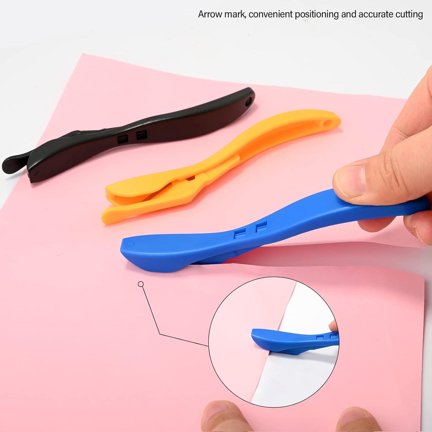 imageGomake Wrapping Paper Cutter 3PCS Gift Wrap CutterConcealed Blade Safety Knife with 10 Replaceable Blade for Birthday Paper Gift Wrapping Paper Roll Cutter and Christmas Wrapping Paper Cutter ToolMix