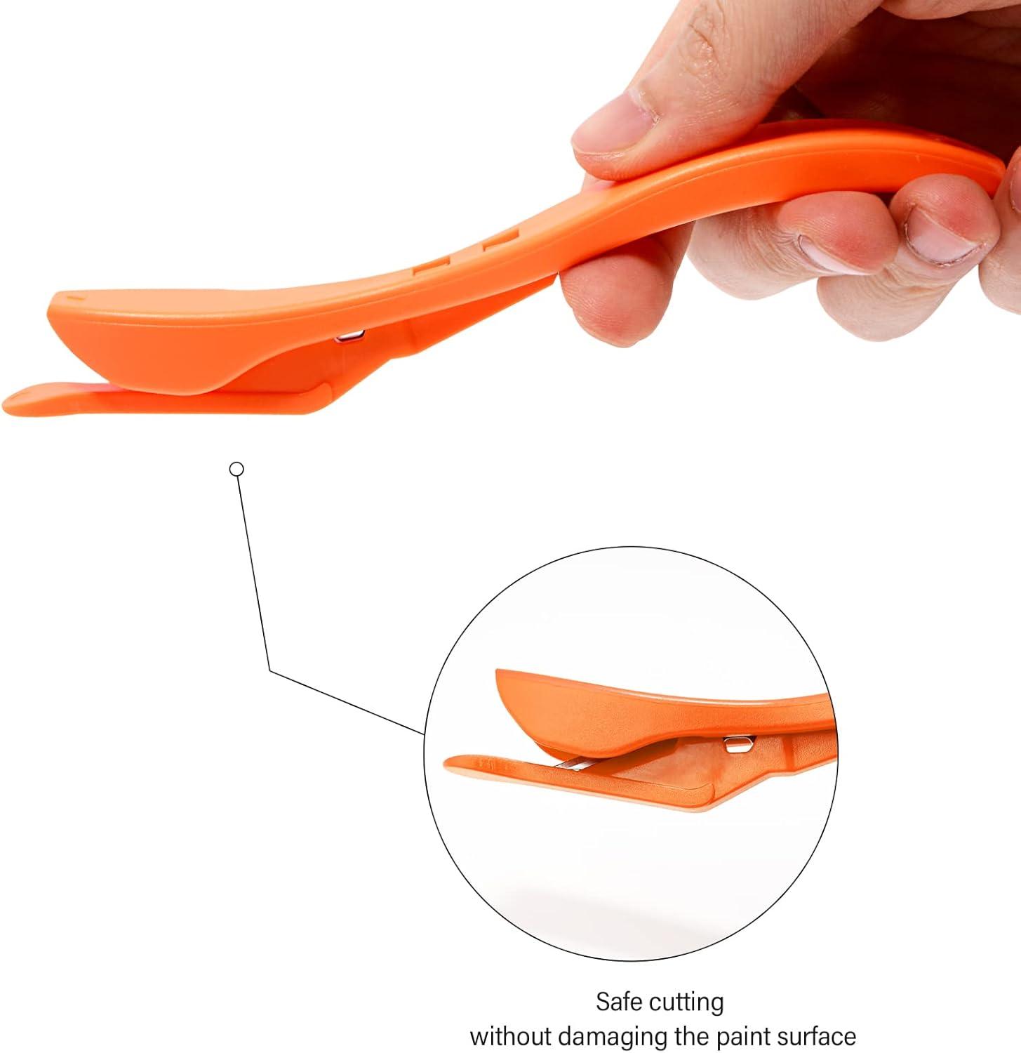 imageGomake Wrapping Paper Cutter 3PCS Gift Wrap CutterConcealed Blade Safety Knife with 10 Replaceable Blade for Birthday Paper Gift Wrapping Paper Roll Cutter and Christmas Wrapping Paper Cutter ToolMulticolored