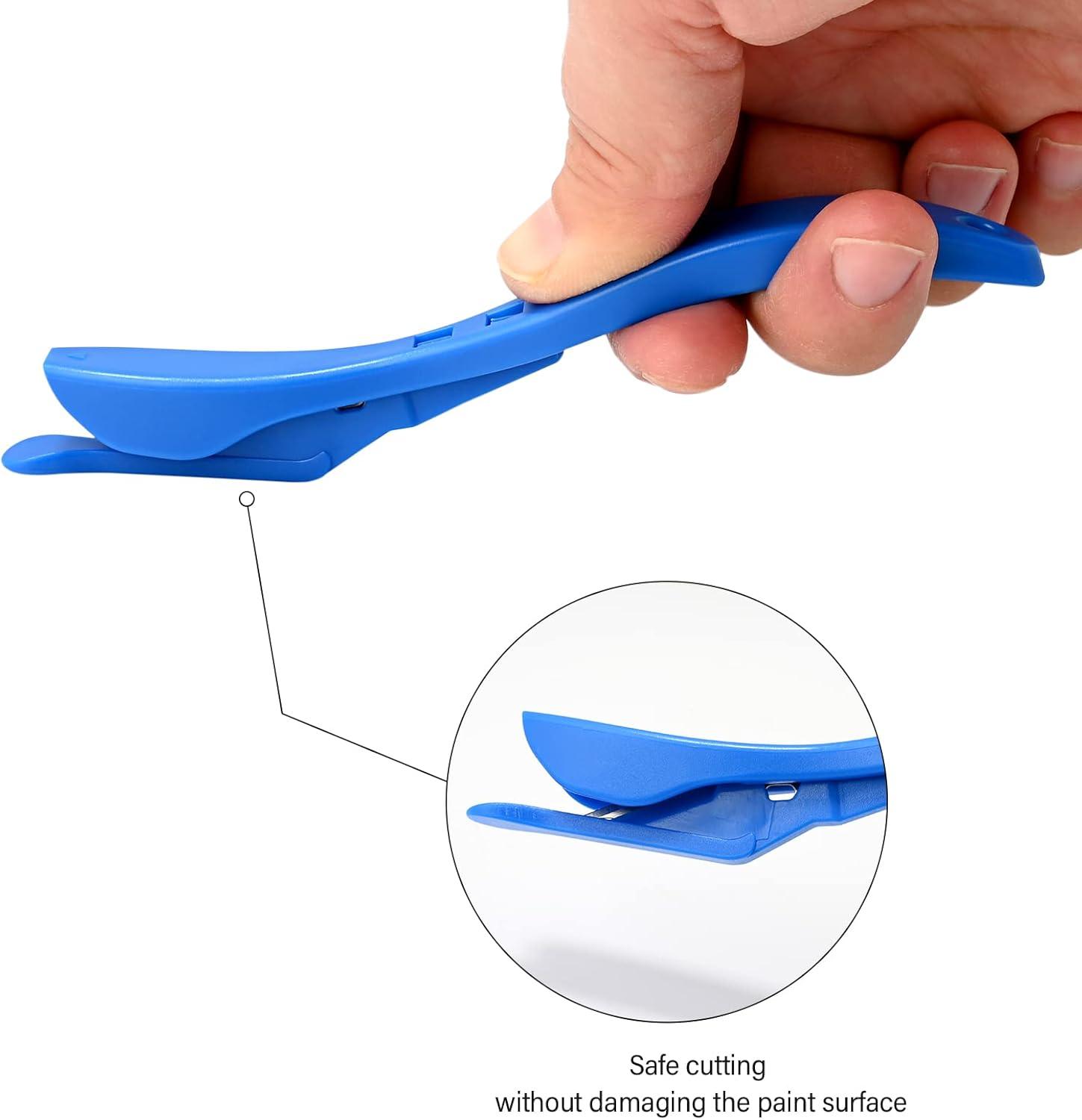 imageGomake Wrapping Paper Cutter 3PCS Gift Wrap CutterConcealed Blade Safety Knife with 10 Replaceable Blade for Birthday Paper Gift Wrapping Paper Roll Cutter and Christmas Wrapping Paper Cutter ToolMix