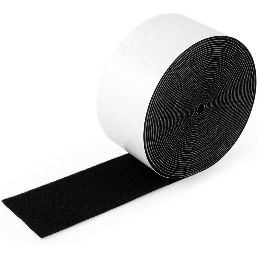 imageGomake Adhesive Felt Tape Vinyl Squeegee Buffer White SelfAdhesive Soft Fiber Felt Roll for Vinyl Squeegee Replacement and Protecting Furniture Hard Surfaces DIY Adhesive1969 inch LengthBlack