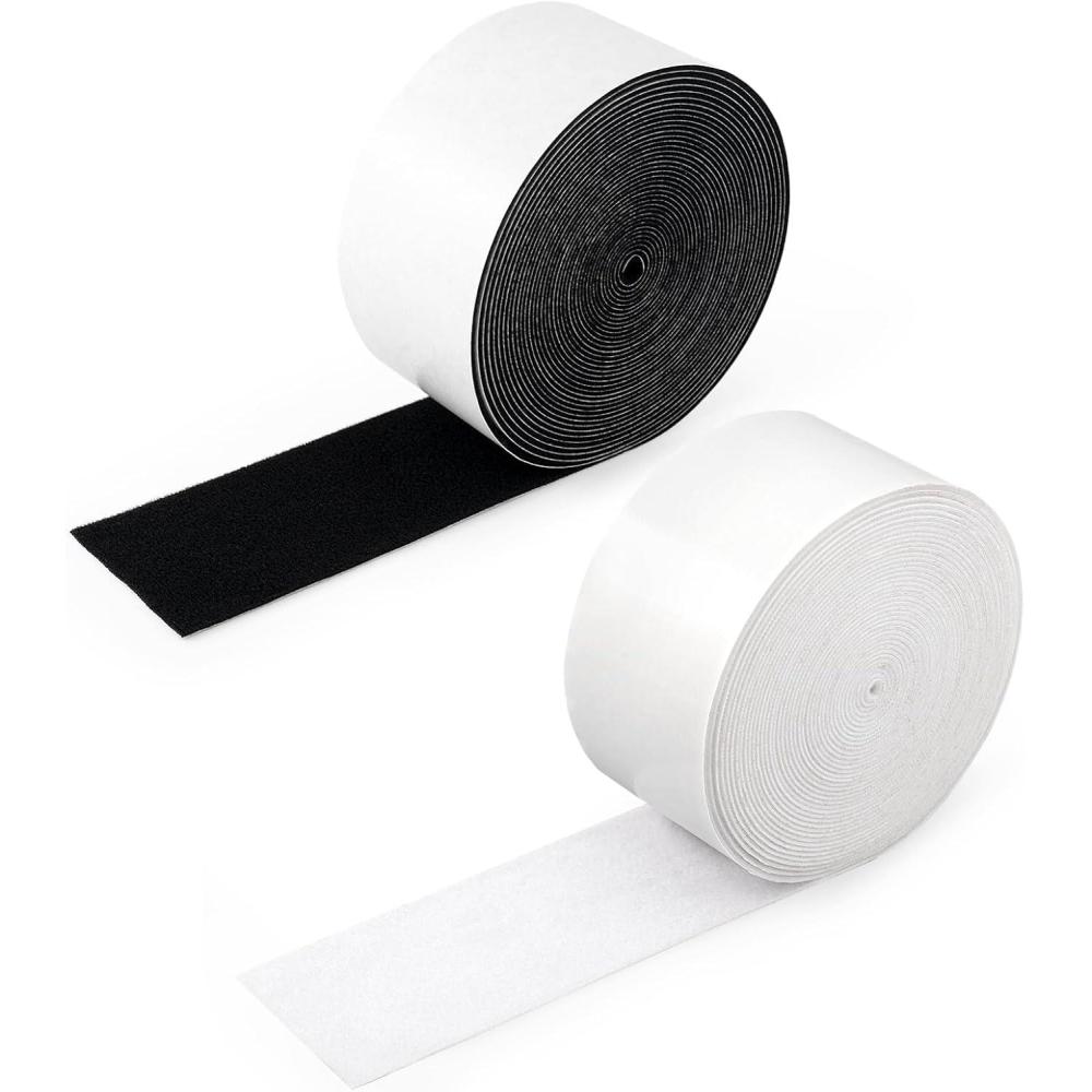 imageGomake Adhesive Felt Tape Vinyl Squeegee Buffer White SelfAdhesive Soft Fiber Felt Roll for Vinyl Squeegee Replacement and Protecting Furniture Hard Surfaces DIY Adhesive1969 inch LengthWhiteBlack