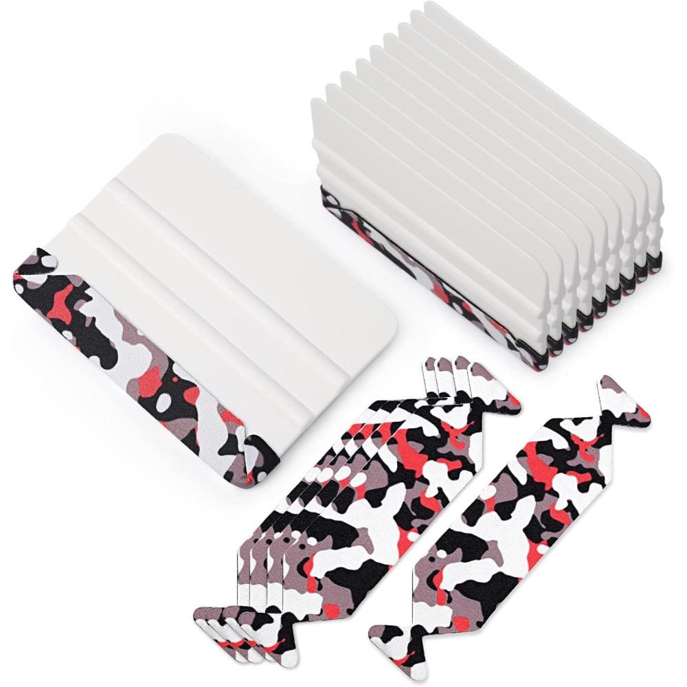 imageGomake Squeegee Felt Buffer Vinyl Wraps Micro Fine Buffer Felt for 4 Inch Squeegee Car Window Tinting Tool SelfAdhesive Standard Size Pack of 1010pcs Squeegee With Extra Felt