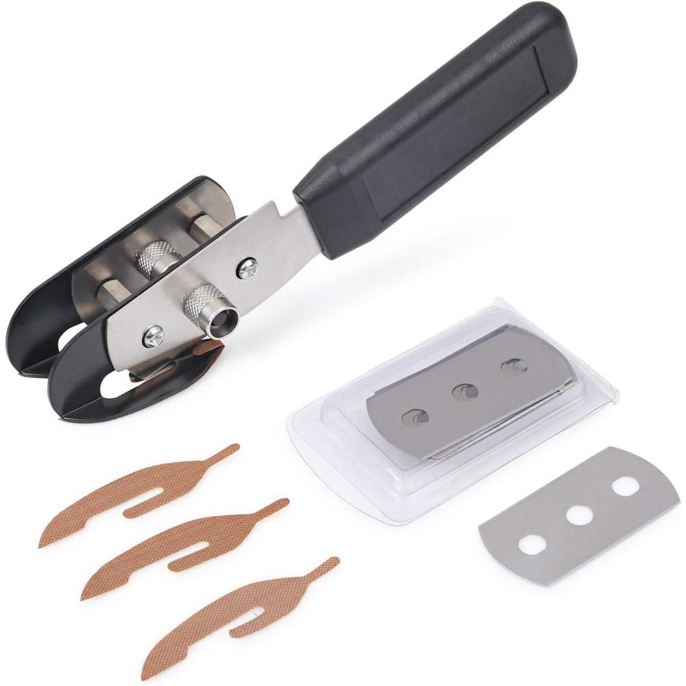 imageGomake Vinyl Backing Cutter Wrapping Paper Cutter Vinyl Knife with PTFE Coating Hidden Blade 30 Degree Snap Off Blade Lockable Utility knife Retractable Box Cutter with Extra 10pcs Replace bladesDouble Slitter Knife