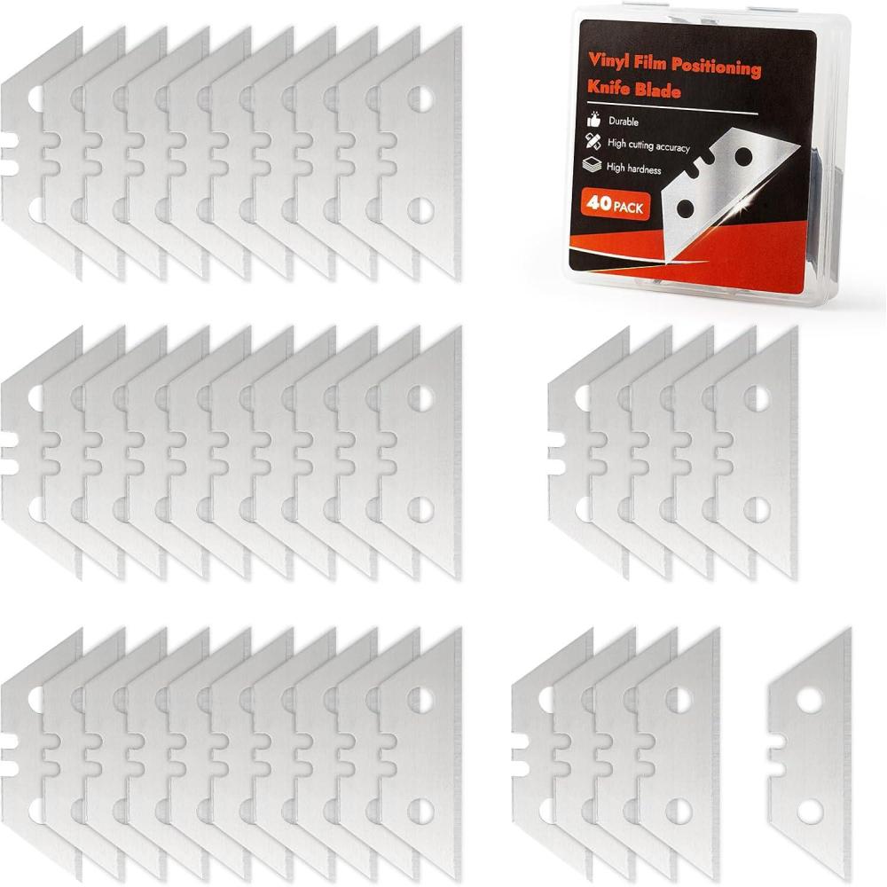 imageGomake Vinyl Wrap Cutter Car Coating Film Window Tint Cutting and Trimming Alloy Roller Positioning Knife Paperback Slitter Knife Car Wrap Film Vinyl GapCutter for Car WrappingWallpaper PastingReplacement Blades