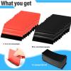 imageGomake 20 Pack Vinyl Squeegee with 20PCS Felt Fabric for Tint Film Decal Squeegee Application Tool Vinyl Wrap Installation Wallpaper Smooth Tool Black and Blue 20Black and Red