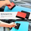 imageGomake 20 Pack Vinyl Squeegee with 20PCS Felt Fabric for Tint Film Decal Squeegee Application Tool Vinyl Wrap Installation Wallpaper Smooth Tool Black and Blue 20Black and Red