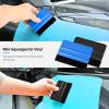 imageGomake 20 Pack Vinyl Squeegee with 20PCS Felt Fabric for Tint Film Decal Squeegee Application Tool Vinyl Wrap Installation Wallpaper Smooth Tool Black and Blue 20Black and Blue
