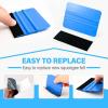 imageGomake 20 Pack Vinyl Squeegee with 20PCS Felt Fabric for Tint Film Decal Squeegee Application Tool Vinyl Wrap Installation Wallpaper Smooth Tool Black and Blue 20Black and Blue