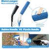 imageGomake 2PCS Small Rubber Squeegee Ice Scraper Window Shower SqueegeeAuto Water Blade Squeegee for Shower Glass DoorCar Windshield Window Mirror BathroomCountertop Cleaning BlackBlue