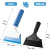 imageGomake 2PCS Small Rubber Squeegee Ice Scraper Window Shower SqueegeeAuto Water Blade Squeegee for Shower Glass DoorCar Windshield Window Mirror BathroomCountertop Cleaning BlackBlue