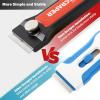 imageGomake 4 Inch Razor Blade Scraper Tool Razor Scraper with Extra Razor Blades Cleaning Scraper Remover for Removal Floor Stove Scraping Labels and Decals Sticker on Car Window Glass W81W79