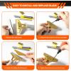 imageGomake 4quot Wide Razor Blade Scraper Tool with Adjustable 1658quot13ft 48ft Long Handle 20PCS Extra Metal Blades Cleaning Glass Wall Scraper Painting stripping tools Tile Floors Walls