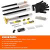 imageGomake 4quot Wide Razor Blade Scraper Tool with Adjustable 1658quot13ft 48ft Long Handle 20PCS Extra Metal Blades Cleaning Glass Wall Scraper Painting stripping tools Tile Floors Walls