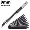 imageGomake 9mm Utility Knife Replacement Blades Snap Off Blades for 9MM Universal Art KnifeStainless Steel Blades Use in Office Home Arts Crafts  100PCS30 degree Carbon SteelBlack