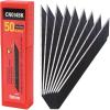 imageGomake 9mm Utility Knife Replacement Blades Snap Off Blades for 9MM Universal Art KnifeStainless Steel Blades Use in Office Home Arts Crafts  100PCS30 degree Carbon SteelBlack