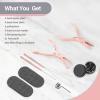 imageGomake Microlinks Hair Extensions Kit Hair Extension Closer and Removal Pliers Micro Beads Pulling Hook ampamp Microbead Loop Tool Micro Links Silicone Rings Bead 200PCSBlackPink