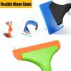 imageGomake Small Rubber Squeegee Window Shower Squeegee Cleaning KitAuto Water Blade Squeegee for Shower Glass DoorCar Windshield Window Mirror BathroomCountertop CleaningBlue Orange
