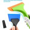 imageGomake Small Rubber Squeegee Window Shower Squeegee Cleaning KitAuto Water Blade Squeegee for Shower Glass DoorCar Windshield Window Mirror BathroomCountertop CleaningBlue Orange