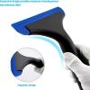 imageGomake Small Silicone Squeegee Window Shower Squeegee ToolAuto Water Blade for Car Windshield Window Mirror Glass DoorBathroomBlack Blue