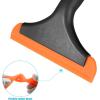 imageGomake Small Silicone Squeegee Window Shower Squeegee ToolAuto Water Blade for Car Windshield Window Mirror Glass DoorBathroomBlackorange