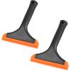 imageGomake Small Silicone Squeegee Window Shower Squeegee ToolAuto Water Blade for Car Windshield Window Mirror Glass DoorBathroomBlackorange
