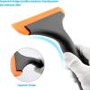 imageGomake Small Silicone Squeegee Window Shower Squeegee ToolAuto Water Blade for Car Windshield Window Mirror Glass DoorBathroomBlackorange
