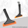 imageGomake Small Silicone Squeegee Window Shower Squeegee ToolAuto Water Blade for Car Windshield Window Mirror Glass DoorBathroomBlackorange