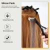 imageGomake Tape in Hair Extension Tools Kit with Flat Surface Stainless Steel Tape in Hair Extensions Sealing Clamp PlierTape Remover Scraper ToolHair Clips Human Hair Extensions Styling ToolsPinkBlack