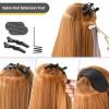 imageGomake Tape in Hair Extension Tools Kit with Flat Surface Stainless Steel Tape in Hair Extensions Sealing Clamp PlierTape Remover Scraper ToolHair Clips Human Hair Extensions Styling ToolsPinkGold