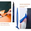 imageGomake Vehicle Vinyl Wrap Tool Kit Window Tinting Tool Include 4 Inch Felt Squeegee Retractable 9mm Utility Knife and Blades Zippy Vinyl Cutter and Mini Go Corner Squeegee for Car WrappingBlue