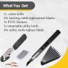 imageGomake Vinyl Backing Cutter Wrapping Paper Cutter Vinyl Knife with PTFE Coating Hidden Blade 30 Degree Snap Off Blade Lockable Utility knife Retractable Box Cutter with Extra 10pcs Replace bladesBacking Knife Utility Knife