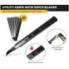 imageGomake Vinyl Backing Cutter Wrapping Paper Cutter Vinyl Knife with PTFE Coating Hidden Blade 30 Degree Snap Off Blade Lockable Utility knife Retractable Box Cutter with Extra 10pcs Replace bladesBacking Knife Utility Knife