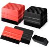 imageGomake 20 Pack Vinyl Squeegee with 20PCS Felt Fabric for Tint Film Decal Squeegee Application Tool Vinyl Wrap Installation Wallpaper Smooth Tool Black and Blue 20Black and Red