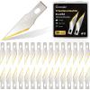 imageGomake Exacto Knife Blades 11 Titanium Coated Replacement Blades for Precision Hobby Knife 30 Pack