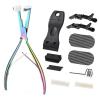 imageGomake Tape in Hair Extension Tools Kit with Flat Surface Stainless Steel Tape in Hair Extensions Sealing Clamp PlierTape Remover Scraper ToolHair Clips Human Hair Extensions Styling ToolsPinkRainbow