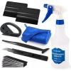 imageGomake Vehicle Vinyl Wrap Window Tint Film Tool Kit with Spray Bottle4 Inch Felt Squeegee Retractable 9mm Utility Knife and Blades Zippy Vinyl Cutter and Mini Go Corner Squeegee for Car Wrapping7 Tools