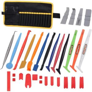 imageGomake 17 in a Vinyl Wrap Tool Kit Sign Makers Wrap Stick Flex Mini Squeegee Set Magnetic Micro Wrap Sticks Curves Slot Wrap Trucking Tool for Car Wrapping