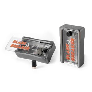 imageGomake 2PCS Blade Disposal Container BoxAluminum Magnetic Break Off Cutter Blades Box with Convenient Hanging Clip Snap Off Blades 9mm 18mm Safely Dispose of Used Blade Case