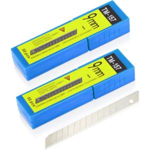 imageGomake 9mm Utility Knife Replacement Blades Snap Off Blades for 9MM Universal Art KnifeStainless Steel Blades Use in Office Home Arts Crafts  100PCS60 degree Carbon Steel