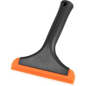 imageGomake Small Silicone Squeegee Window Shower Squeegee ToolAuto Water Blade for Car Windshield Window Mirror Glass DoorBathroomBlackorange