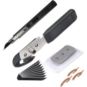 imageGomake Vinyl Backing Cutter Wrapping Paper Cutter Vinyl Knife with PTFE Coating Hidden Blade 30 Degree Snap Off Blade Lockable Utility knife Retractable Box Cutter with Extra 10pcs Replace bladesBacking Knife Utility Knife