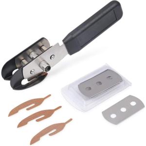 imageGomake Vinyl Backing Cutter Wrapping Paper Cutter Vinyl Knife with PTFE Coating Hidden Blade 30 Degree Snap Off Blade Lockable Utility knife Retractable Box Cutter with Extra 10pcs Replace bladesDouble Slitter Knife