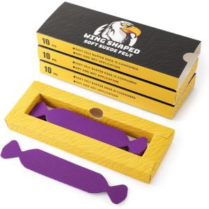 imageGomake Vinyl Squeegee Buffer 30PCS PreCut Felt for Window Tint Wet or Dry VinylPPF Application PinkPurple