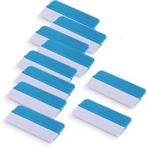 imageGomake Vinyl Squeegee Window Tint Application Tool Mini Vinyl Wrap Felt Edge Scraper for Car Vinyl Decal Applicator Tool Tint Film Wallpaper Pack of 10Blue10pcs