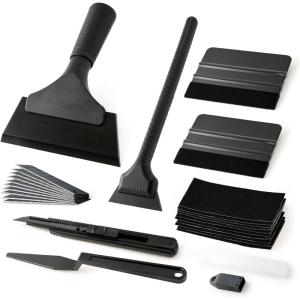 imageGomake Vinyl Wrap Tool Window Tint KitCar Window Tint Application Kit with Small Rubber Squeegee Vinyl SqueegeeShank Gasket SqueegeeMini Quarter Squeegee for Car WrappingWindow Tinting Black