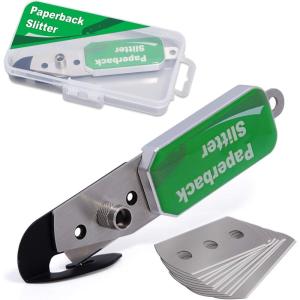 imageGomake Vinyl Wraps Cutter Bodyguard Safety Knife with PTFE Coating Feet Wrapping Paper Roll Cutter with Hidden Stain Steel Blade for Sign Maker Car Tinting Tool with 10 PCS Replacement Blades