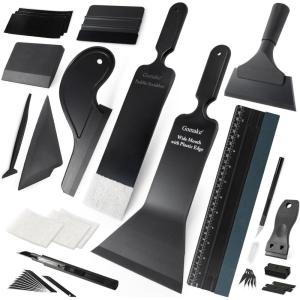 imageGomake Window Tint Kit Vinyl Wrap Tool Car Windshield Back Window Tinting Tools with Bulldozer Squeegee Scrubber PaddleRubber Blade ScraperFilm Cutter for Car WrappingVinyl Film Installation